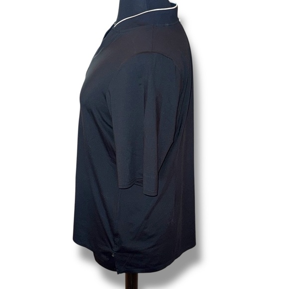 JOFIT Womens Placket Mock Neck Golf Top - Black XXL - Picture 3 of 12